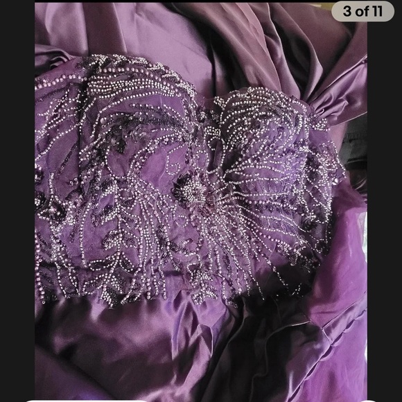 Off Shoulder Beaded    Mermaid Prom Dress , Green, size 18 and size 20 - Picture 3 of 11